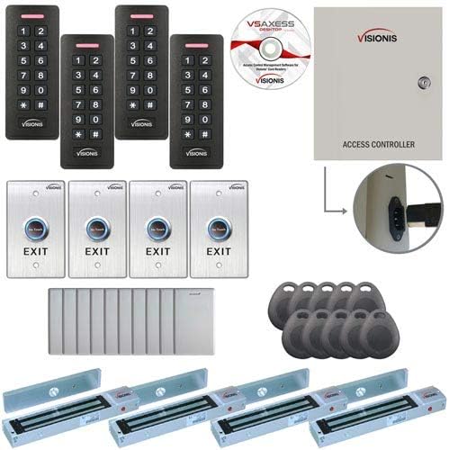 Visionis FPC-7295 Four Door Access Control System for Security