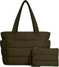 TOPDesign Puffer Tote Bag for Women - Lightweight Quilted Tote