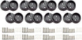 QCAA Heavy Duty Solid Metal Pole Socket Set 1-3/8 in Matte Black