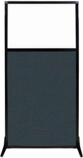 Workstation Partition Portable Wall Divider - 33in x 70in with Window