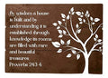 By Wisdom a House is Built Proverbs 24:3-4 Rustic Pallet Sign 16.5x23