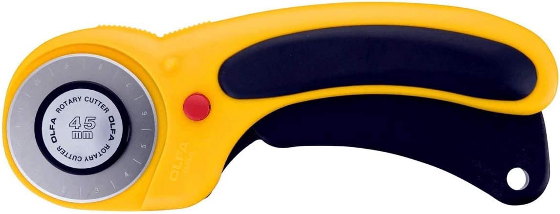 OLFA 45mm Ergonomic Rotary Cutter for Quilting and Crafts