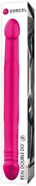 Real Double Do 16.5 in Dong Pink - Double-Ended Silicone