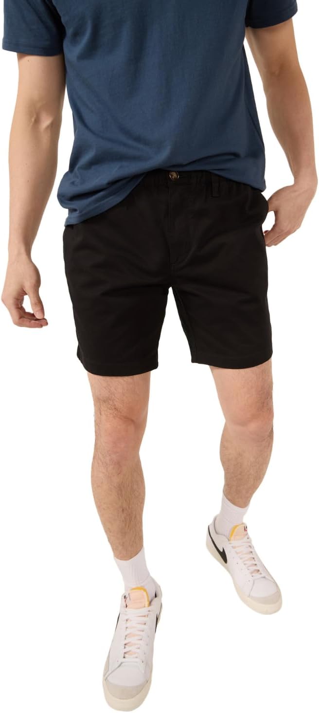 Chino Shorts for Men 7 Inch - Casual Stylish Elastic Waistband