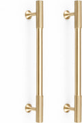 Solid Brass 6-1/4 in Gold Cabinet Pulls - Brushed Brass Upgrade