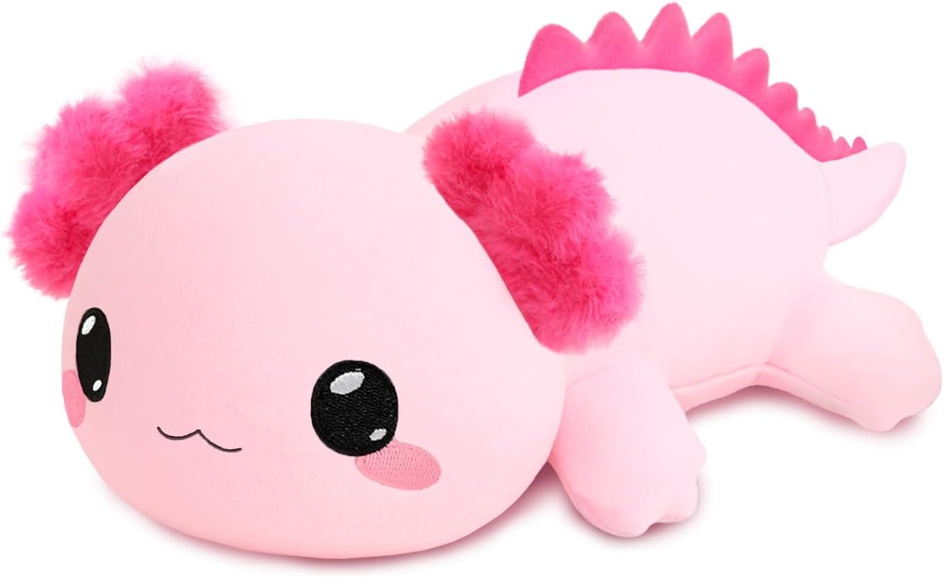 Weighted Stuffed Axolotl Plush Toy for Kids and Adults