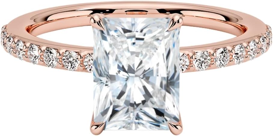1-3 CT Moissanite Engagement Ring in Solid Gold or Silver