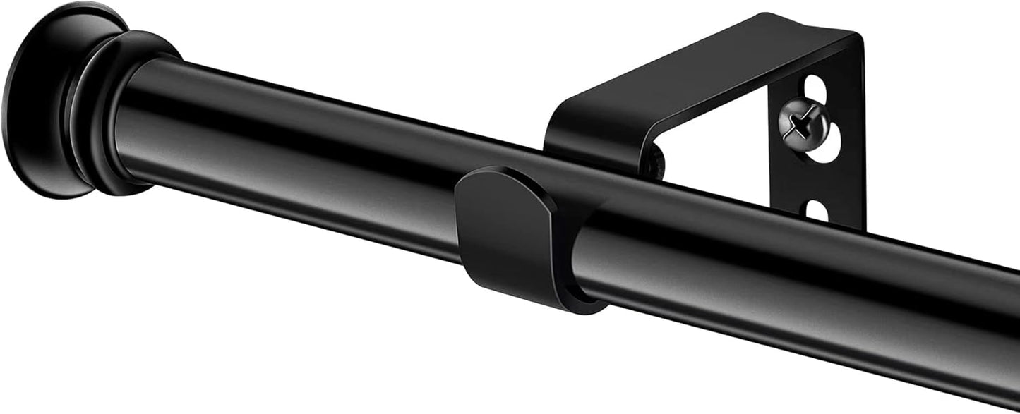 Alskarhem Heavy Duty 30-88 Black Curtain Rod Set
