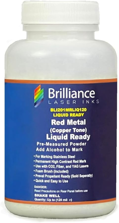 Brilliance Laser Inks 120 ml Red Liquid for High Contrast Marking