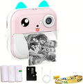 Instant Print Kids Camera - HD Selfies & Videos (Pink)