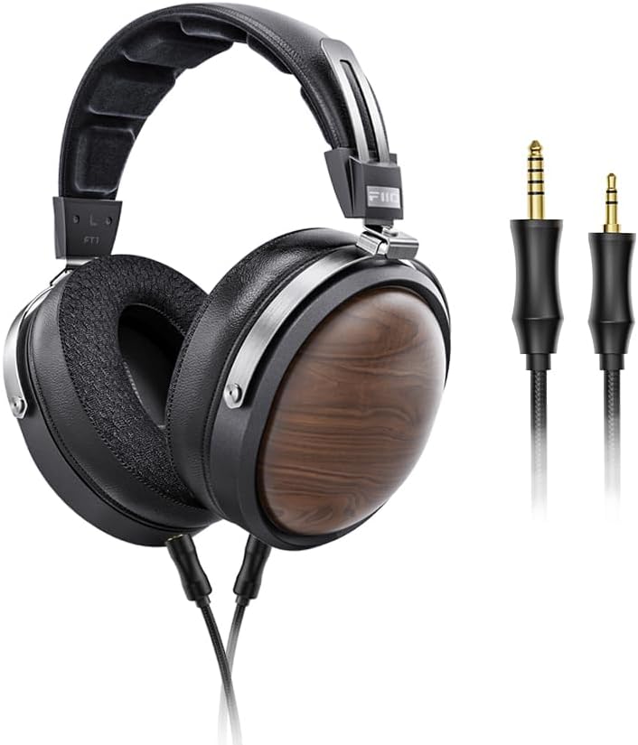 FiiO FT1 Large Dynamic Driver Headphones with Wood Cups