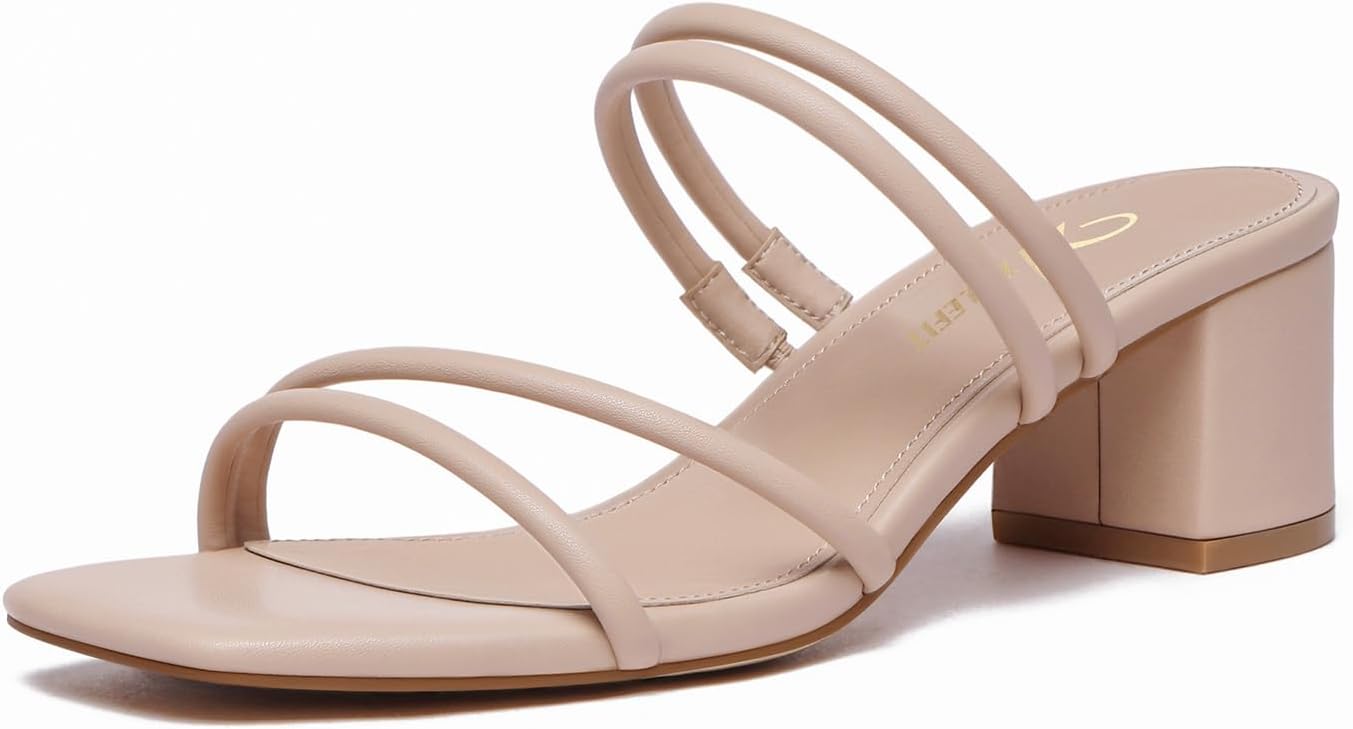 Trendy Open Toe Chunky Heels Sandals for Women - Comfortable Fit