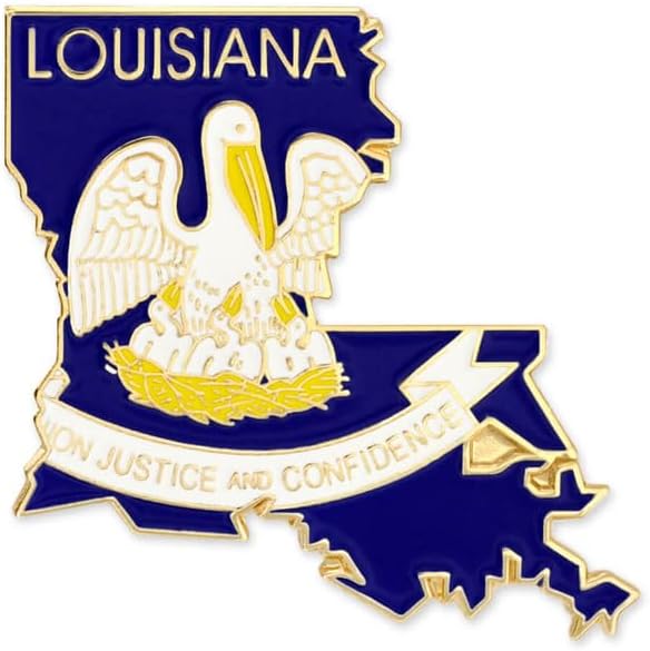 Louisiana State Shape Flag Lapel Pin for Proud Residents