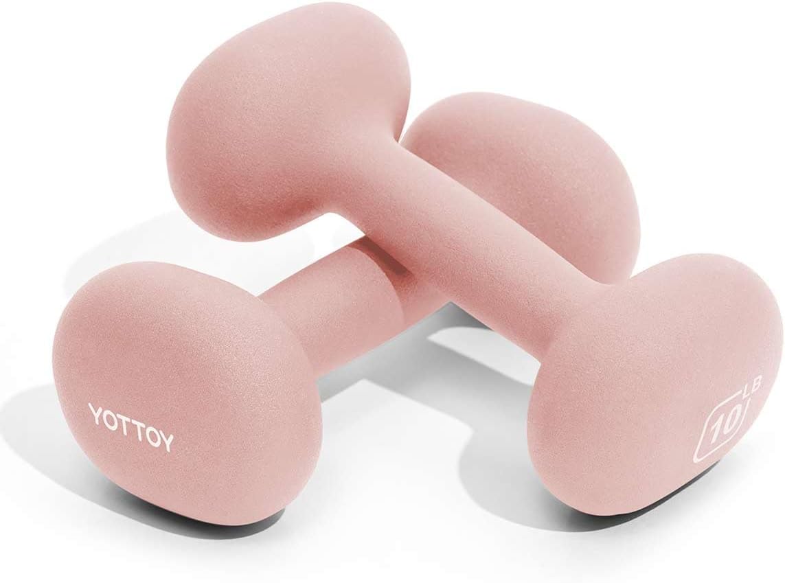 YOTTOY Dumbbell Set of 2 for Women - Non-Slip Hand Weights