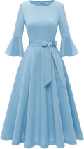 Vintage Bell Sleeve Women's Dress for Weddings and Special Events