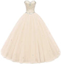 Likedpage Women's Sweetheart Ball Gown Tulle Quinceanera Dress