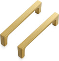 Ravinte 20 Pack 3-3/4 in Brushed Brass Cabinet Handles - Solid Zinc