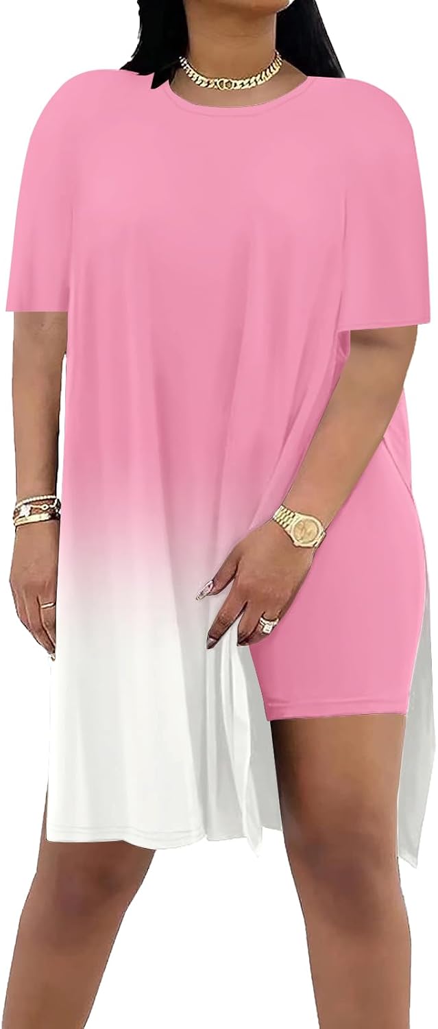 Stylish 2 Piece Outfits for Women with Short Sleeve Tunic Tops