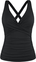 Hilor Women's Underwire Tankini Top Tummy Control (Style J64H)