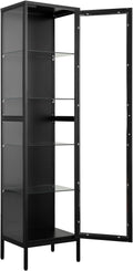 Display Storage Cabinet with Glass Doors for Home and Office