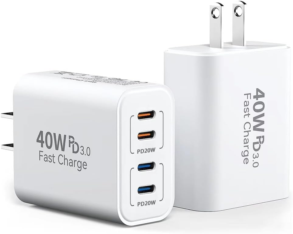 Fast Charge 4 Devices Simultaneously with TT&C USB C 40W Charger