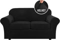 H.VERSAILTEX 3 Piece Stretch Sofa Covers in Luxurious Velvet Plush