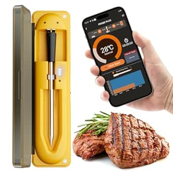 Wireless Meat Thermometer with 493FT Range for Perfect Cooking