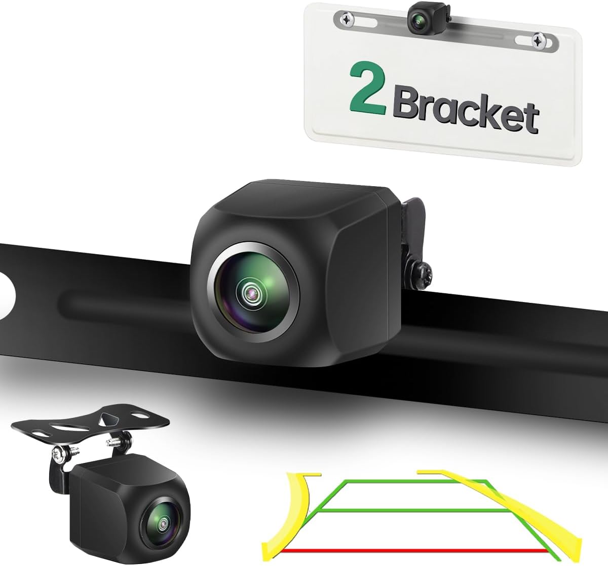 2in1 AHD 1080P Backup Camera for Cars, Trucks, and SUVs