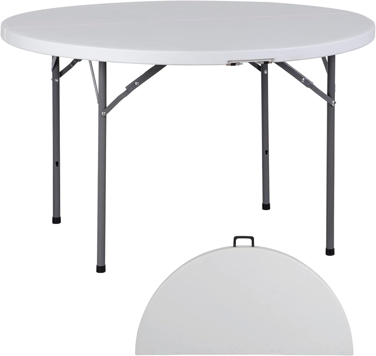 ZenStyle Folding Table - Portable Round Utility Table for Events