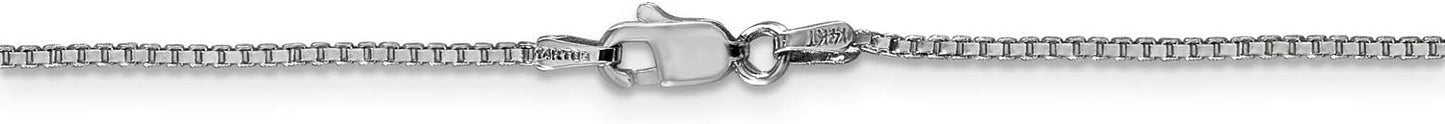 14k White Gold Classic Box Chain Necklace Bracelet or Anklet