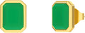 925 Sterling Silver Gemstone Stud Earrings - Dainty 18K Gold Plated