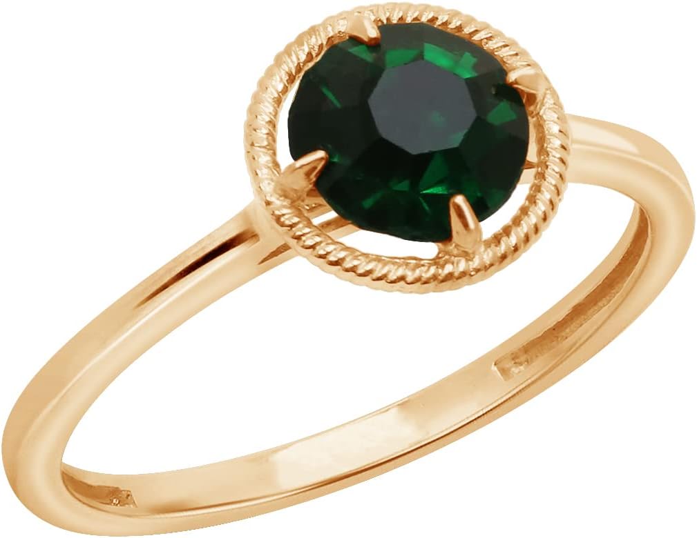 10k Gold Crystal March Birthstone Ring for Elegant Style