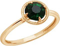 10k Gold Imported Crystal March Birthstone Ring - Elegant Statement