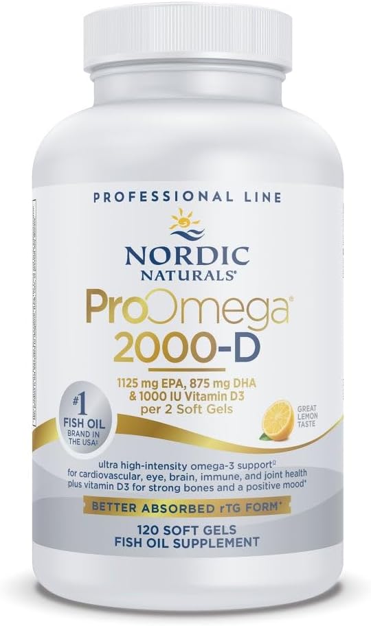 Nordic Naturals ProOmega 2000-D Fish Oil for Heart & Brain Health