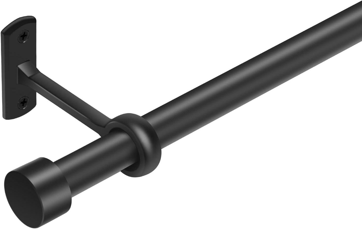 Matte Black Curtain Rods for Windows 32-240 Inches Adjustable