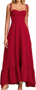Women's Summer Wedding Guest Maxi Dress with Elegant Straps