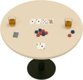 Ivory Felt Card Game Table Cover for 36 to 48 in Round Tables - Fitted