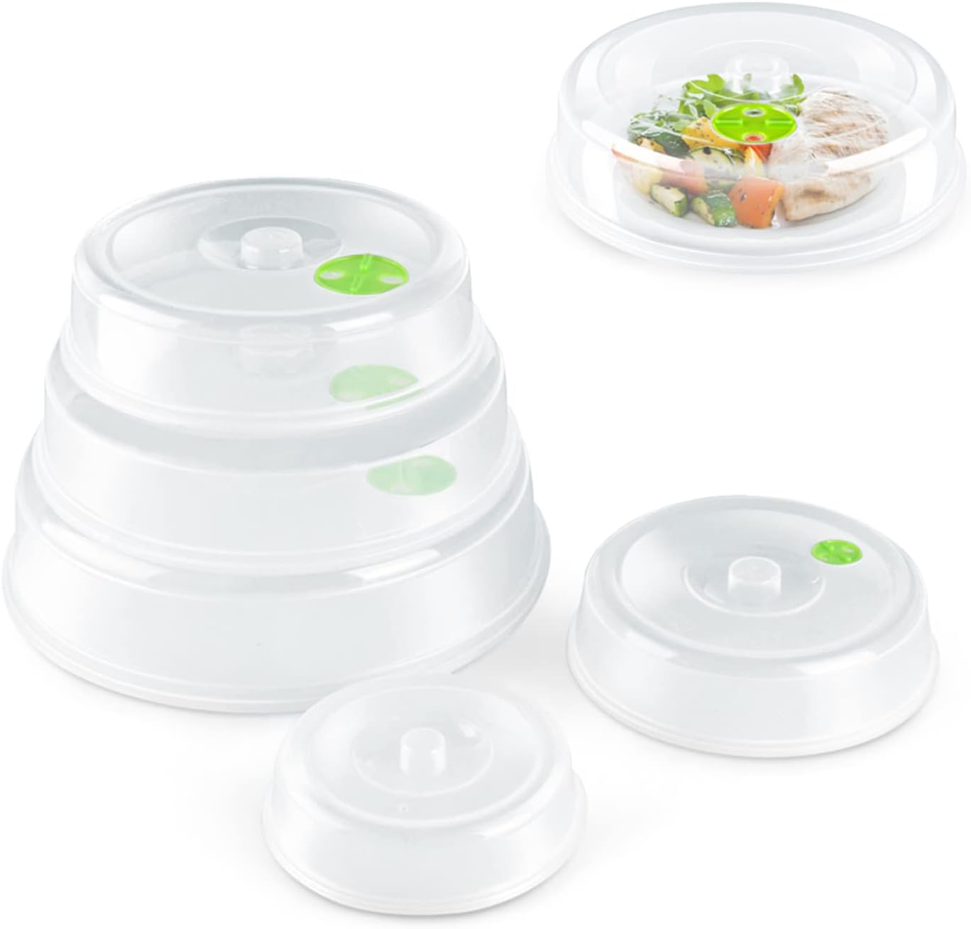 Dishwasher-Safe Microwave Plate Covers - Set of 5
