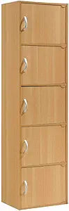 HODEDAH 5 Door Bookcase Cabinet for Stylish Storage Solutions