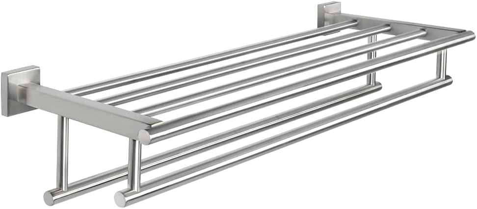 Alise Towel Rack with Double Bars for Bathroom Storage