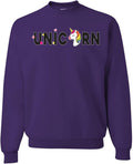 Unisex Rainbow Unicorn Pride Crewneck Sweatshirt - Soft Fleece