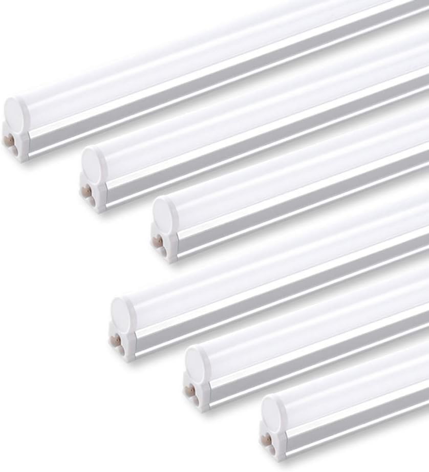 Barrina 6 Pack LED T5 Single Fixture for Bright Lighting Needs