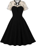 Women's Vintage Polka Dot 1950s Audrey Retro Prom Dress - A-Line Fit