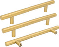 Brushed Brass T Bar Cabinet Pulls 160mm Hole Centers - Durable Finish