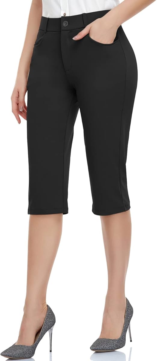HISKYWIN Women Yoga Dress Pants Stretchy Work Pants for Office
