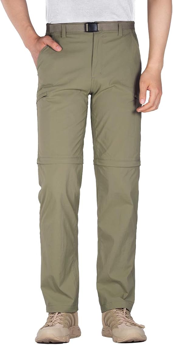 FREE SOLDIER Men's Outdoor Convertible Hiking Pants for Comfort