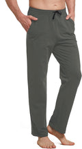 Men's Cotton Sweatpants for Men - Open Bottom Straight Leg Comfort