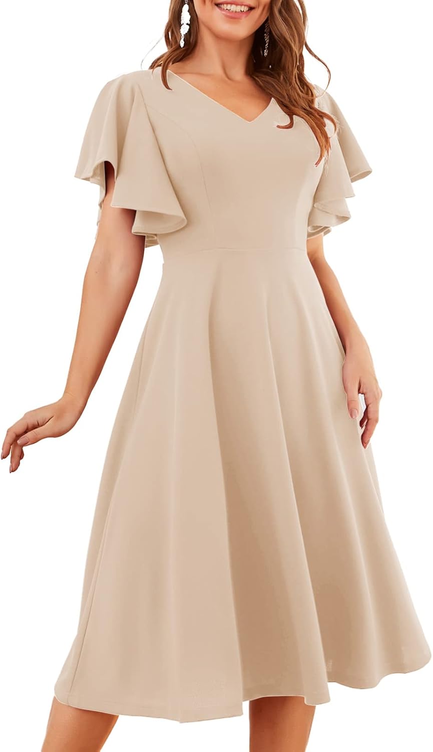 Bridesmay Women's Formal Cocktail Wedding Guest Dress 2025