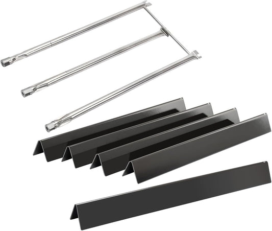 Leship 22.5in Flavorizer Bars & Burner Tube Set for Weber Grills