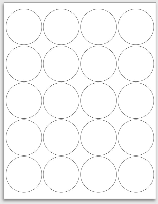 500 Matte White Circle Labels - NextDayLabels